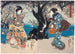 Appreciating the Plum Blossom Flowers in the Evening - Utagawa Kunisada Toyokuni III — artwork view