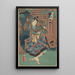 Nakamura Shikan painting in the role of Huwa Hanzaemon - Utagawa Kunisada Toyokuni III — framed artwork on a wall