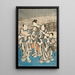 Summer Celebration in Edo - Utagawa Kunisada Toyokuni III — framed artwork on a wall