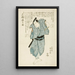 Actor Mimasu Gennosuke en el papel de Genshichi, el vendedor de tabaco - Utagawa Kunisada Toyokuni III — cuadro enmarcado en la pared