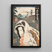 Restaurant Painting Futabatei, actor Ichikawa Shinsha I in Aoi no mae - Utagawa Kunisada Toyokuni III — framed artwork on a wall