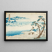 The Poet Hitomaro on the Shore of Akashi Bay - Utagawa Kunisada Toyokuni III — framed artwork on a wall