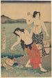 Les femmes du sel - Utagawa Kunisada Toyokuni III — artwork view