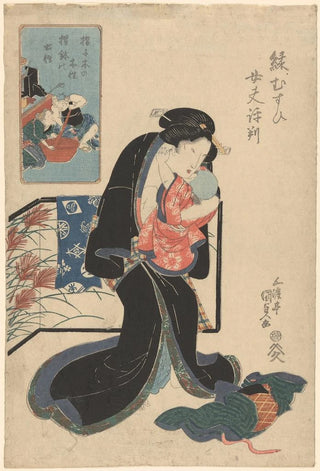 Utagawa Kunisada Toyokuni III - Woman Clasping Baby.webp