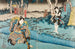 Sawamura Chjr V en Hayano Kanpei y Ichikawa Kuz II en Ono Sadakur en el acto cinco de la obra Kanadehon Chshingura - Utagawa Kuniyoshi — vista de la obra