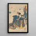 Dos mujeres mirando un pájaro - Utagawa Kuniyoshi — cuadro enmarcado en la pared