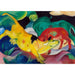 Reproducción del cuadro vacas, rojo, verde, amarillo - Franz Marc