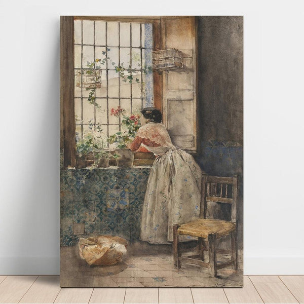 Reproducción del cuadro Valencienne a la rejilla - Joaquín Sorolla