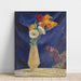 Reproducción del cuadro Florero de anémonas sobre fondo azul - Henri Lebasque