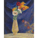Reproducción del cuadro Florero de anémonas sobre fondo azul - Henri Lebasque