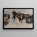 a snow-covered cityscape - Vasily Surikov — framed artwork on a wall