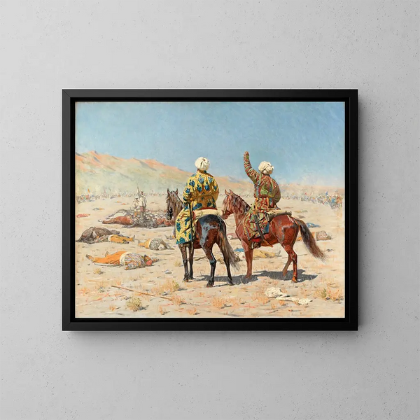 About the War - Vasily Vereshchagin — framed artwork on a wall
