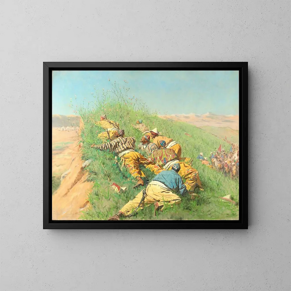Espionaje - Vasily Vereshchagin — cuadro enmarcado en la pared