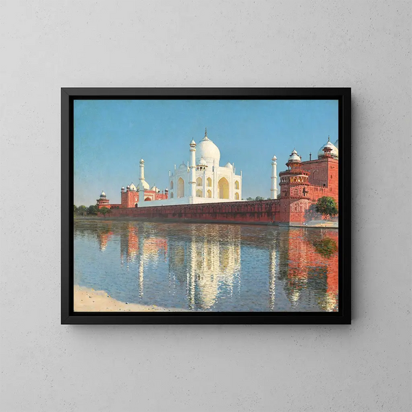 Mausoleo del Taj Mahal en Agra - Vasily Vereshchagin — cuadro enmarcado en la pared