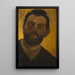 Study of a man's head - Václav Brožík — framed artwork on a wall