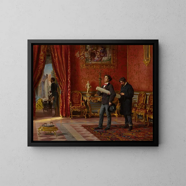 Two Artists Voytech Hynais and Brozik - Václav Brožík — framed artwork on a wall
