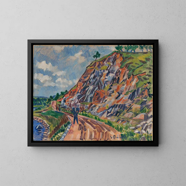 Paisaje cerca de Pyel - Václav Špála — cuadro enmarcado en la pared