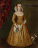 Retrato de una niña con su perro - Escuela veneciana — vista de la obra