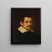 Retrato de un hombre - Escuela veneciana — cuadro enmarcado en la pared
