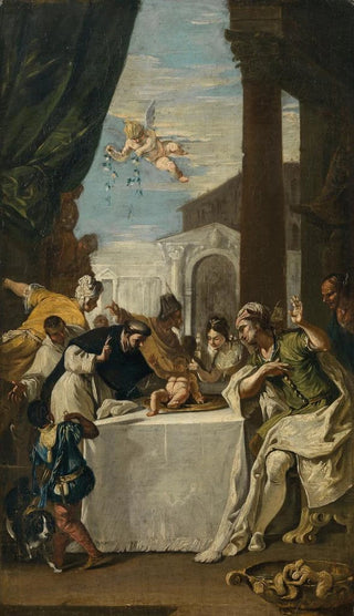 Venetian School - Saint Vincent Ferrer raising a child back to life.webp