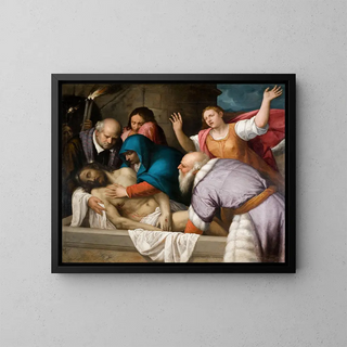 L'Enterrement du Christ - Escuela veneciana — cuadro enmarcado en la pared