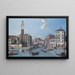 Venecia, la entrada del Gran Canal en S. Geremia - Escuela veneciana — cuadro enmarcado en la pared