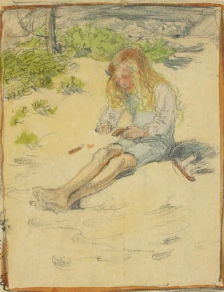 Venny SoldanBrofeldt - Antti Carving a Bark Boat.webp