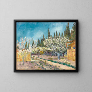 Reproduction tableau | Verger bordé de cyprès - Vincent Van Gogh | Poster - Toile - Aluminium