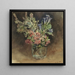 de cristal con flores de los Alpes - Rudolf von Alt — cuadro enmarcado en la pared