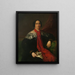 Retrato de una dama española desconocida - Vicente López Portaña — cuadro enmarcado en la pared