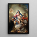 Virgin Painting with Saint Francis and Saint Dominic - Vicente López Portaña — framed artwork on a wall