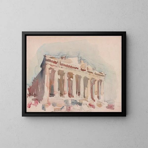 Parthenon - Victor Alfred Lundy — cuadro enmarcado en la pared