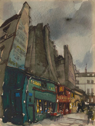 Victor Alfred Lundy - Place St Andr des Arts Paris between Rue Suger Rue St Andr des Arts.webp