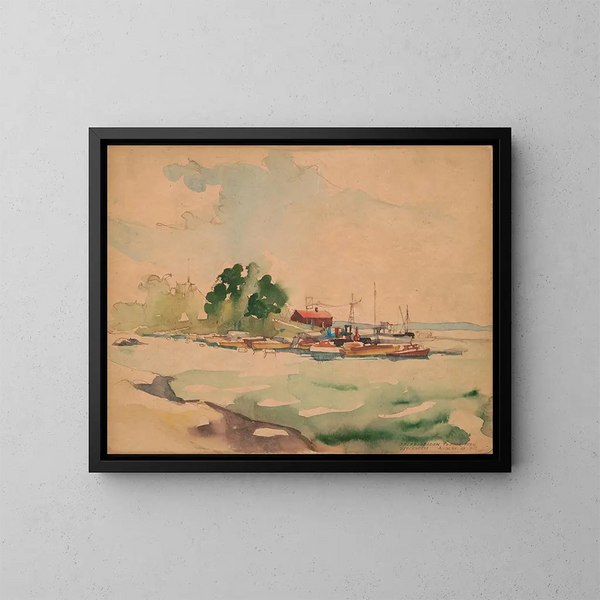 Saltsjöbaden, a media hora de Estocolmo - Victor Alfred Lundy — cuadro enmarcado en la pared