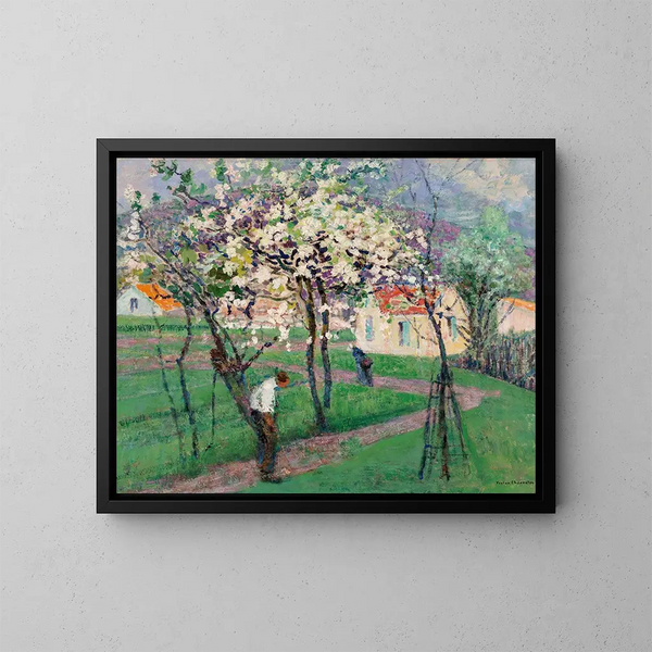 Árboles de primavera - Victor Charreton — cuadro enmarcado en la pared