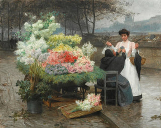Victor Gabriel Gilbert - La marchande de fleurs sur les Quais  Paris circa 1890.webp