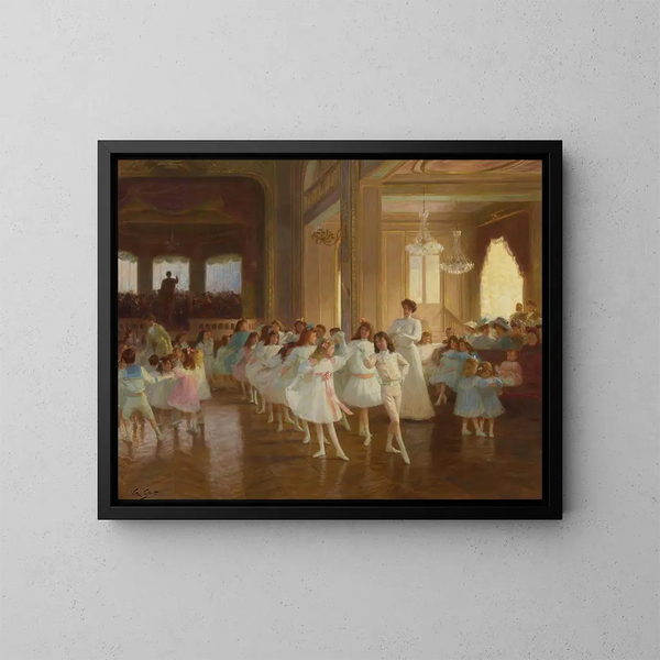 El recital de danza de los niños en el casino de Dieppe - Victor Gabriel Gilbert — cuadro enmarcado en la pared