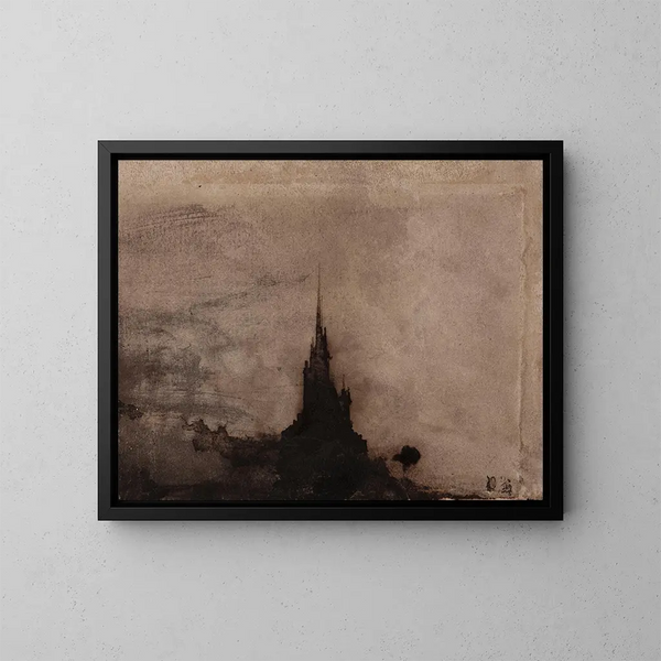 Campanario en contraluz - Victor Hugo — cuadro enmarcado en la pared