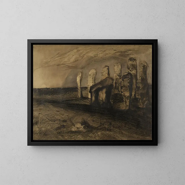 Dolmens y menhires - Victor Hugo — cuadro enmarcado en la pared