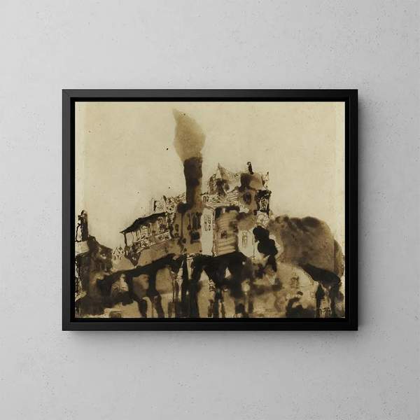 La ciudad con balcones - Victor Hugo — cuadro enmarcado en la pared