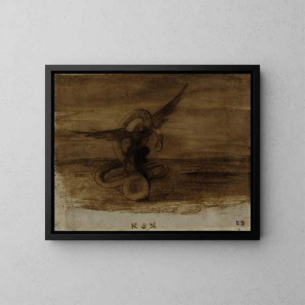 Night Painting - Victor Hugo — framed artwork on a wall