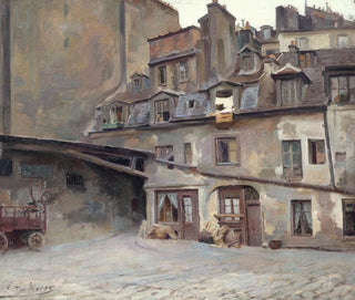 Victor Marec - La cour de lauberge du ChevalBlanc rue Mazet.webp