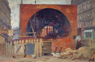 Victor Marec - Les travaux du mtropolitain place SaintMichel.webp