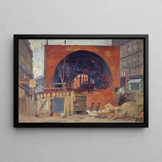 Victor Marec - Les travaux du mtropolitain place SaintMichel.webp