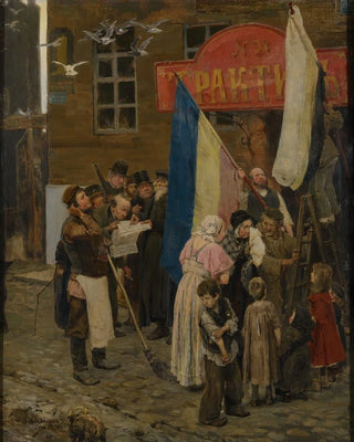 Victor Mikhailovich Vasnetsov - News of the capture of Kars.webp