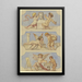 Alegorías de la escultura, de la arquitectura y de la pintura encarnadas por putti - Victor Müller — cuadro enmarcado en la pared