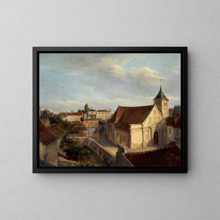 L'ancienne église de Belleville - Victor René Garson — cuadro enmarcado en la pared