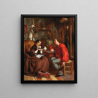 Victor de Bornschlegel - Tea Time In The Artists Studio.webp