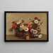 de cesta de zinnias - Victoria Fantin-Latour — cuadro enmarcado en la pared