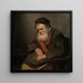 Viejo hombre dormido - Abraham Van Dijck — cuadro enmarcado en la pared
